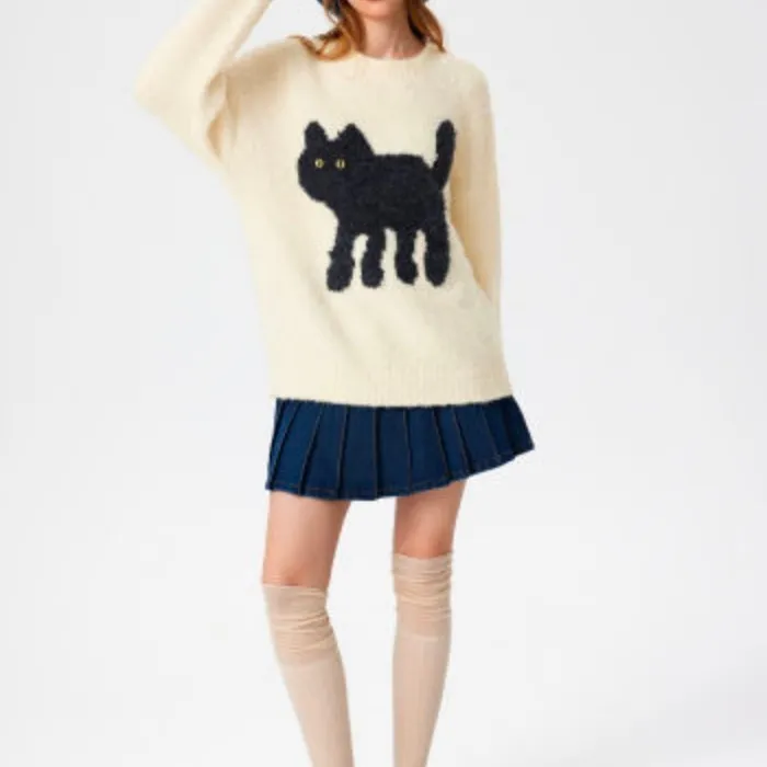 Unisex Wool U-Neck Street Style Sweater by Cider