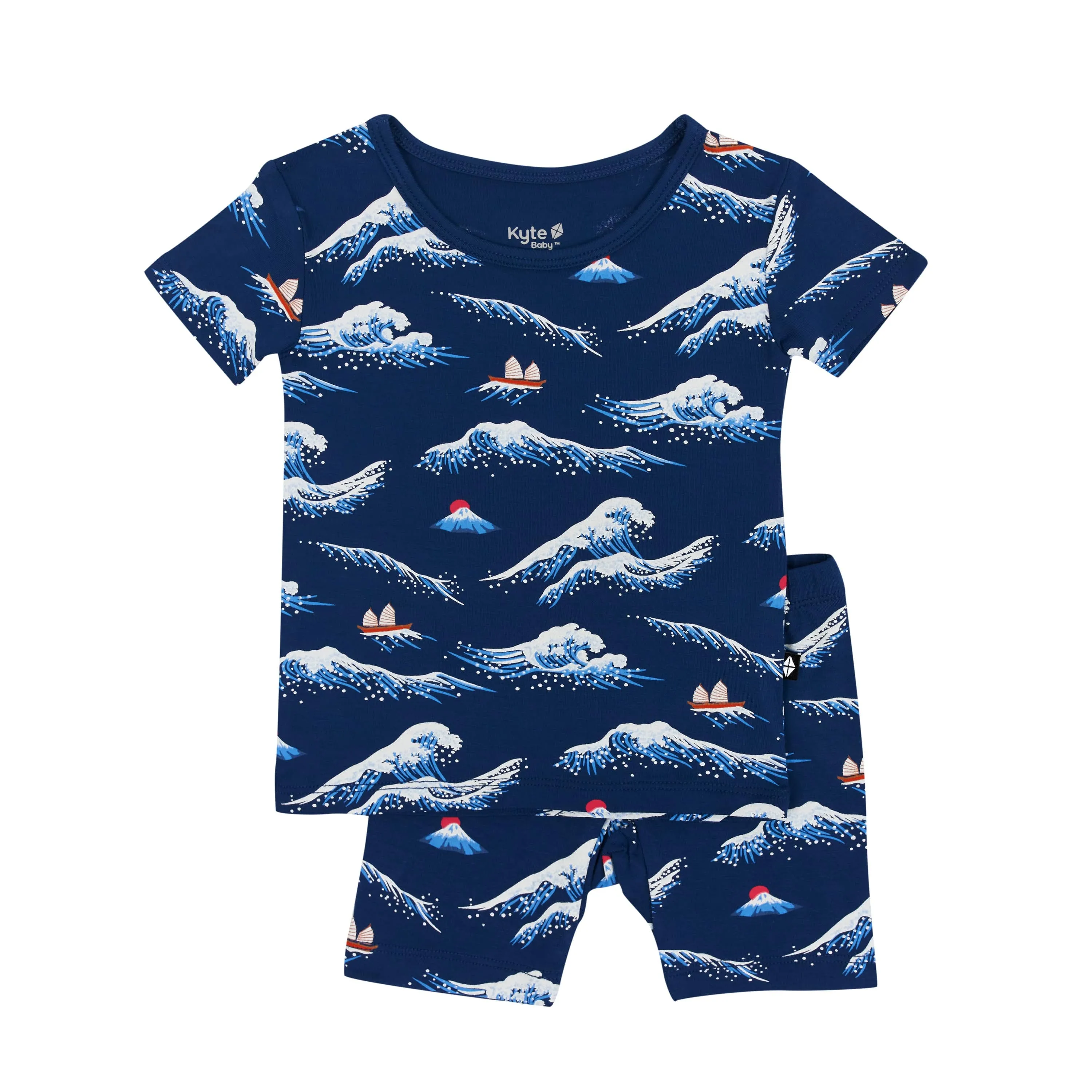 Wave Print Pajama Shirt