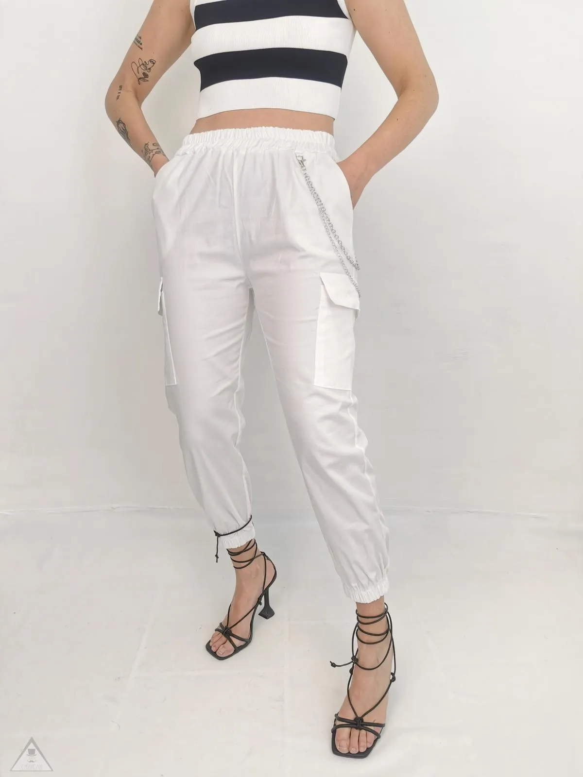 White Cargo Pants