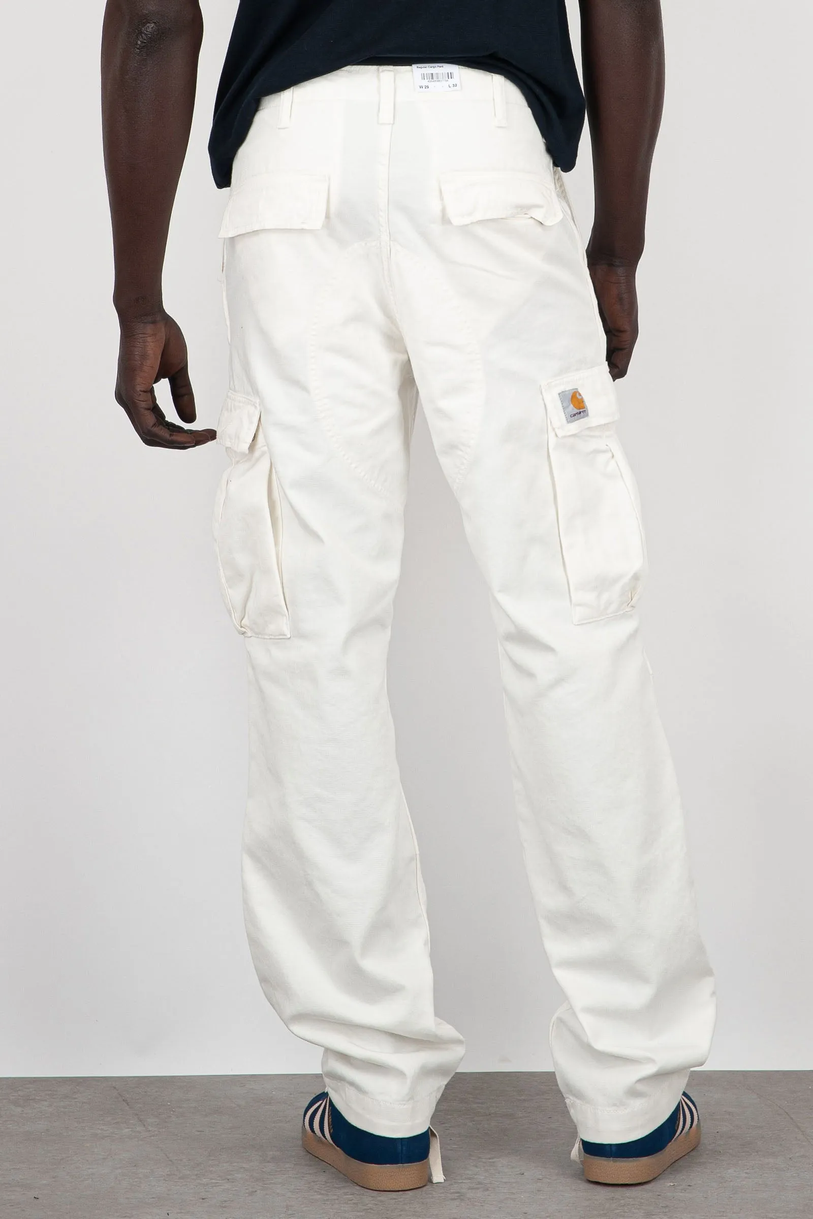 Carhartt WIP Regular White Cotton Cargo Pants