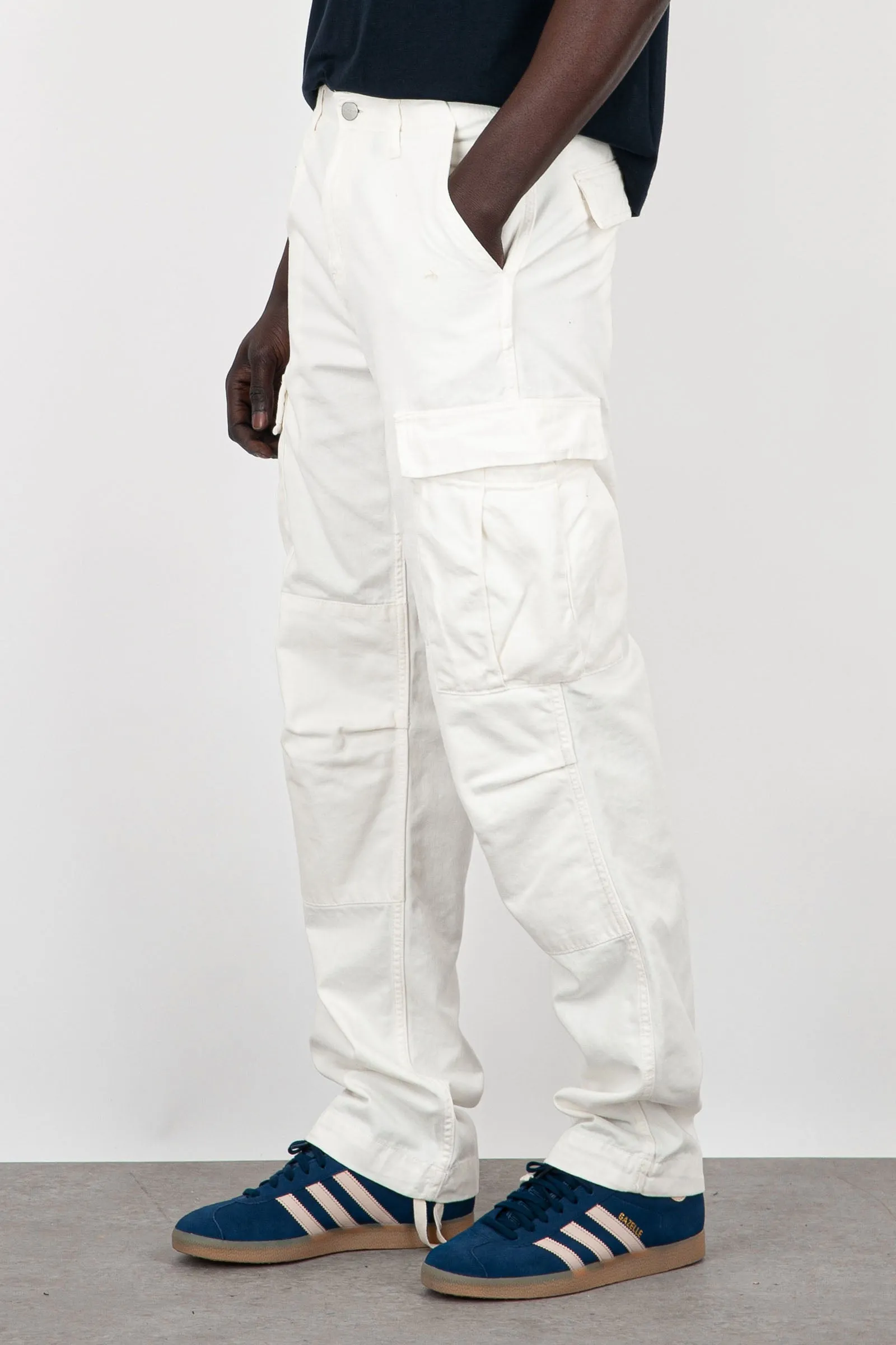 Carhartt WIP Regular White Cotton Cargo Pants