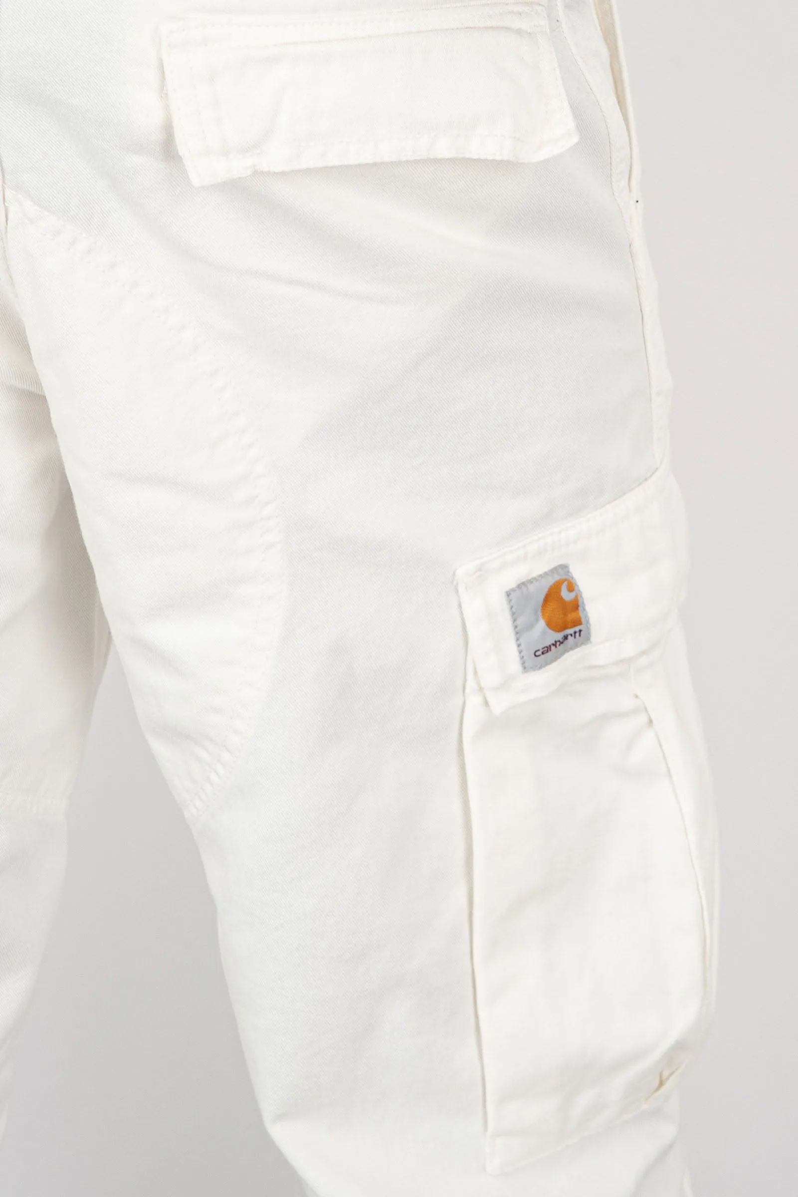 Carhartt WIP Regular White Cotton Cargo Pants