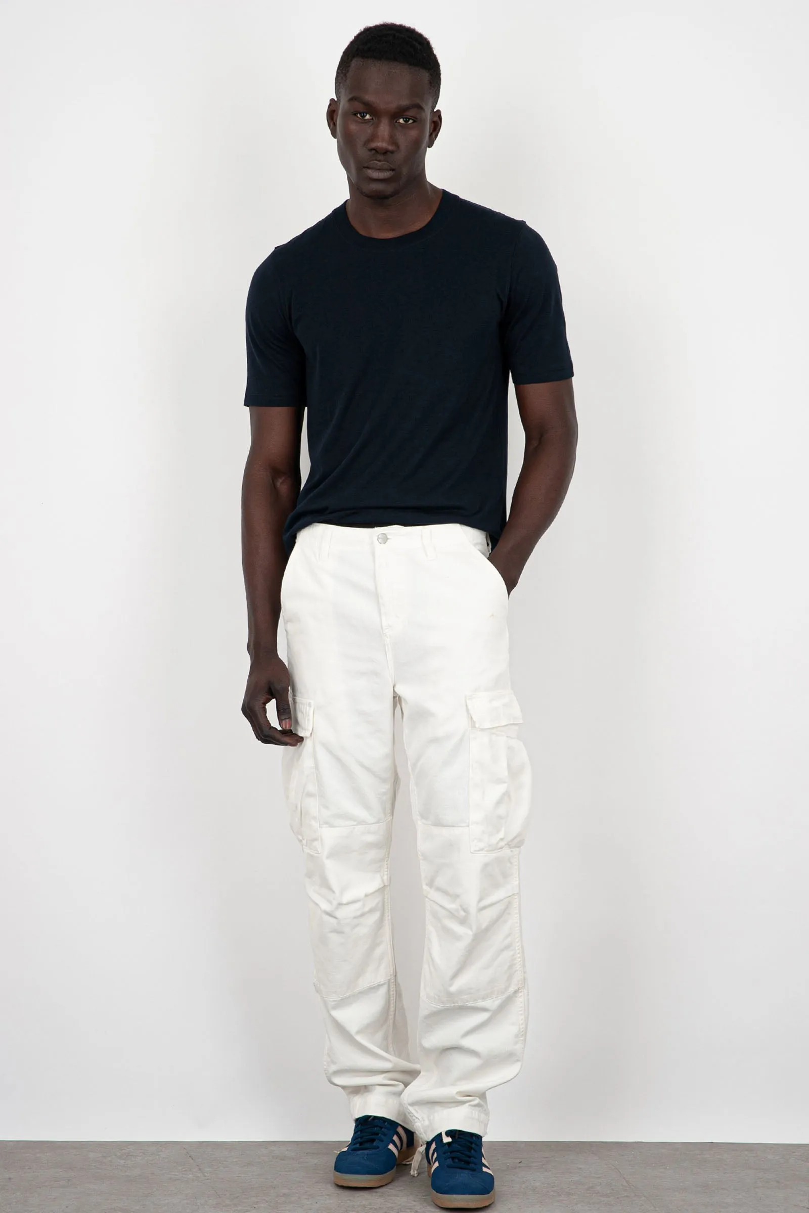 Carhartt WIP Regular White Cotton Cargo Pants