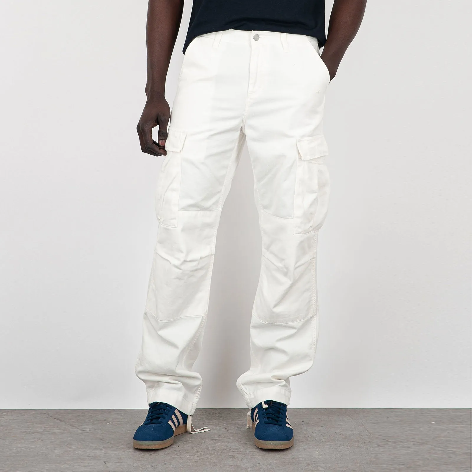 Carhartt WIP Regular White Cotton Cargo Pants