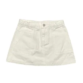 White Seed Denim Skirt