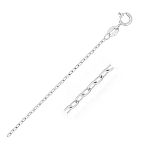 14k White Gold 1.3mm Faceted Cable Link Chain - rx94513-16