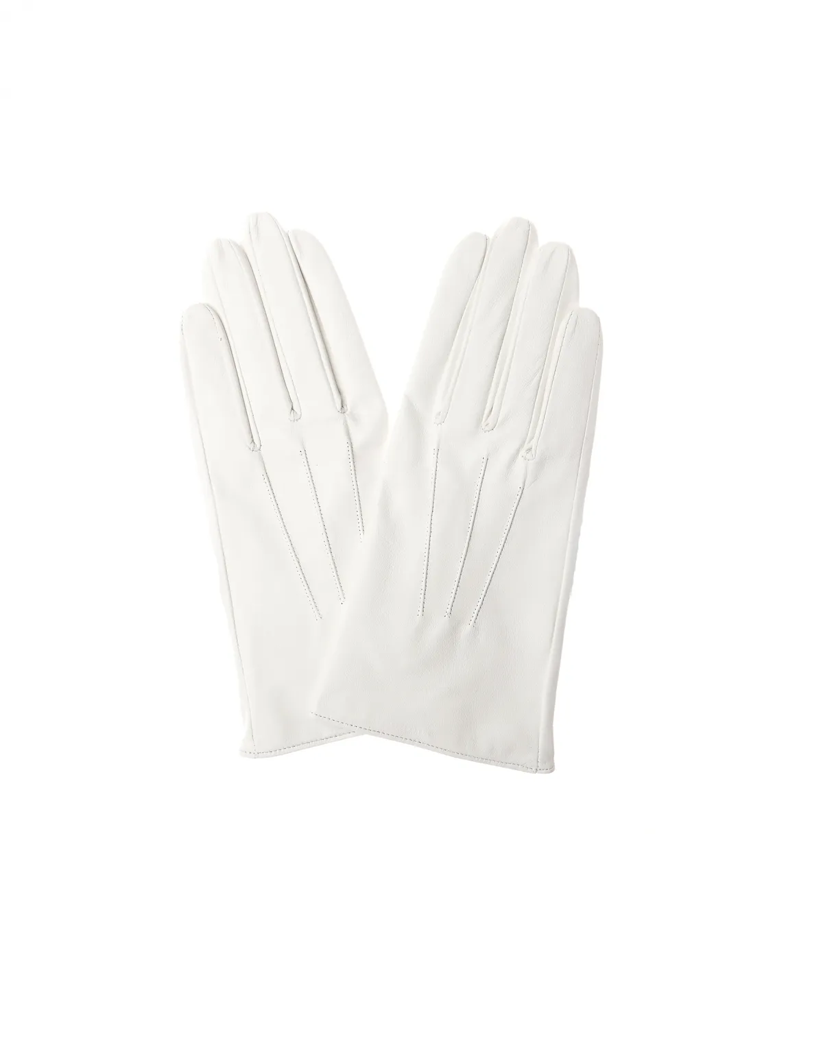 White Leather Gloves