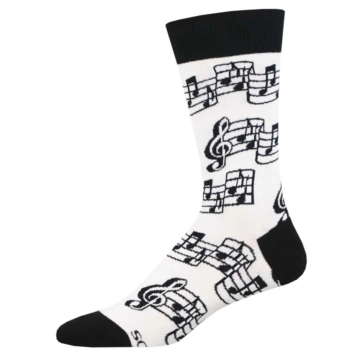 White Tuning Out Socks