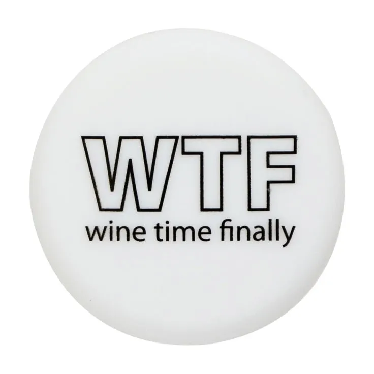 White WTF Wine Time Finally Cap