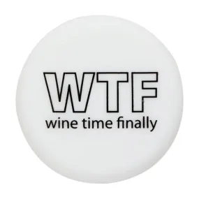 White WTF Wine Time Finally Cap