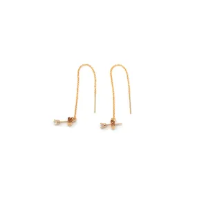 Wholesale Double Threader Cable Chain Earrings