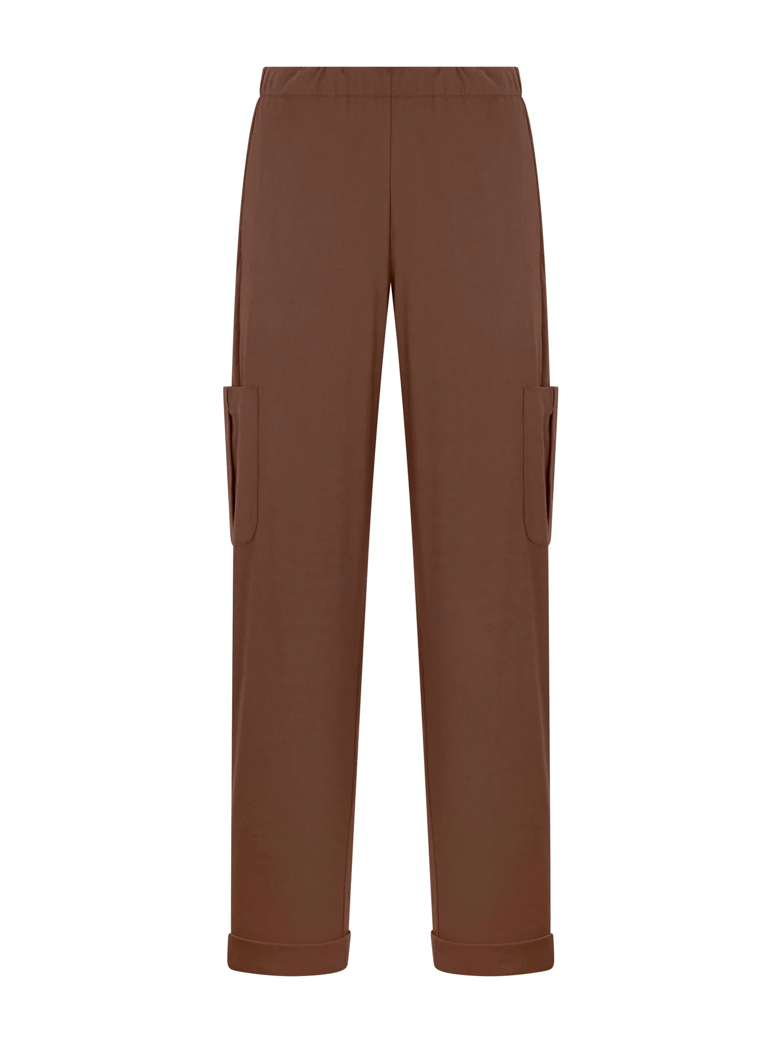 Wide Cargo Pants in Super Fresh Fabric - Cappuccino