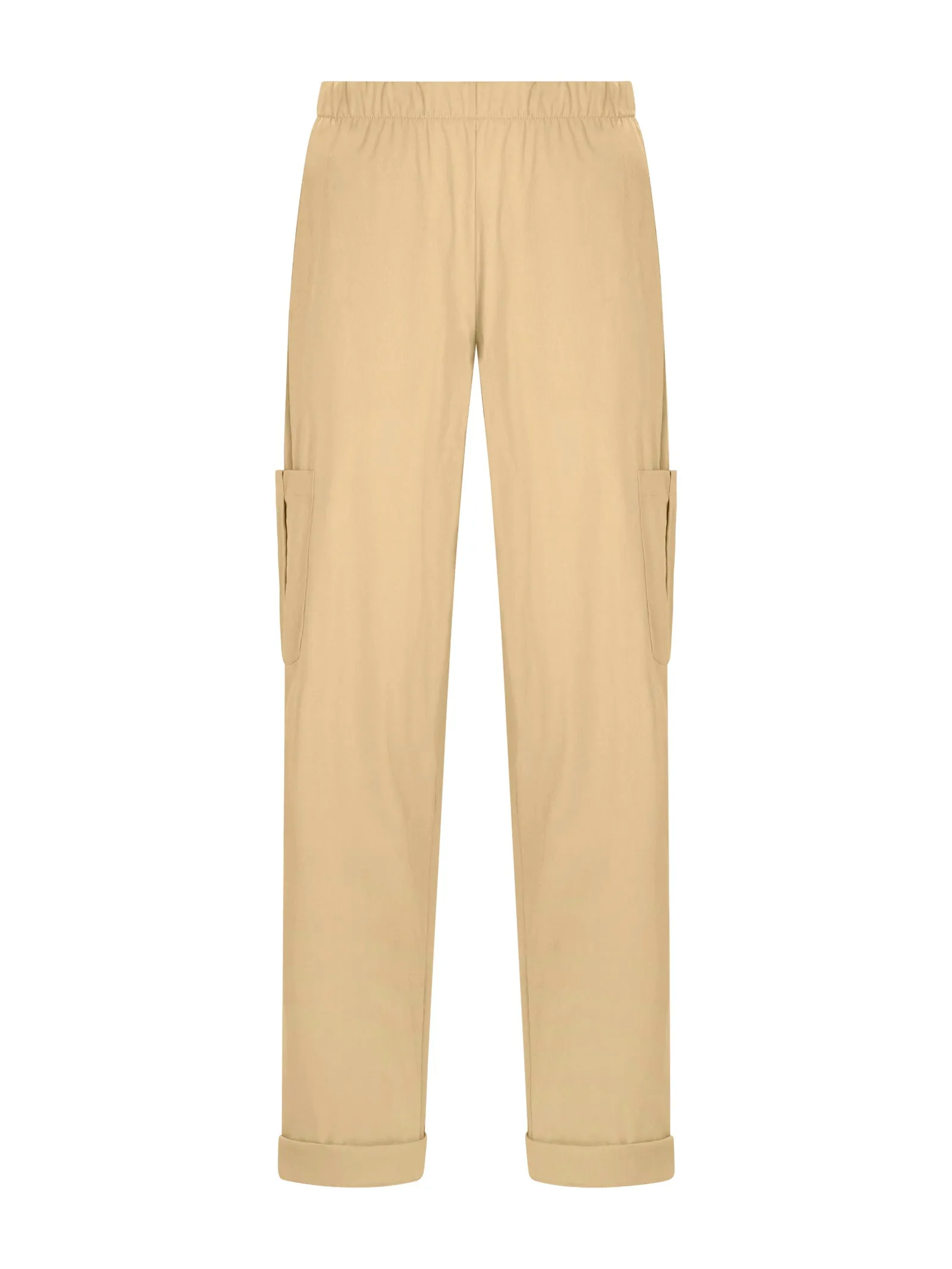 Irish Cream Wide Cargo Pants in Super Fresh Fabric