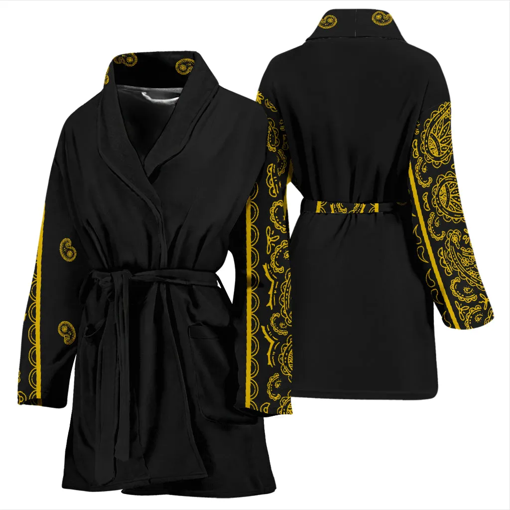 Black Gold Bandana Bathrobe