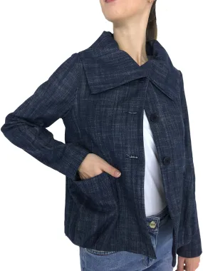 Denim Effect Women's Jacket