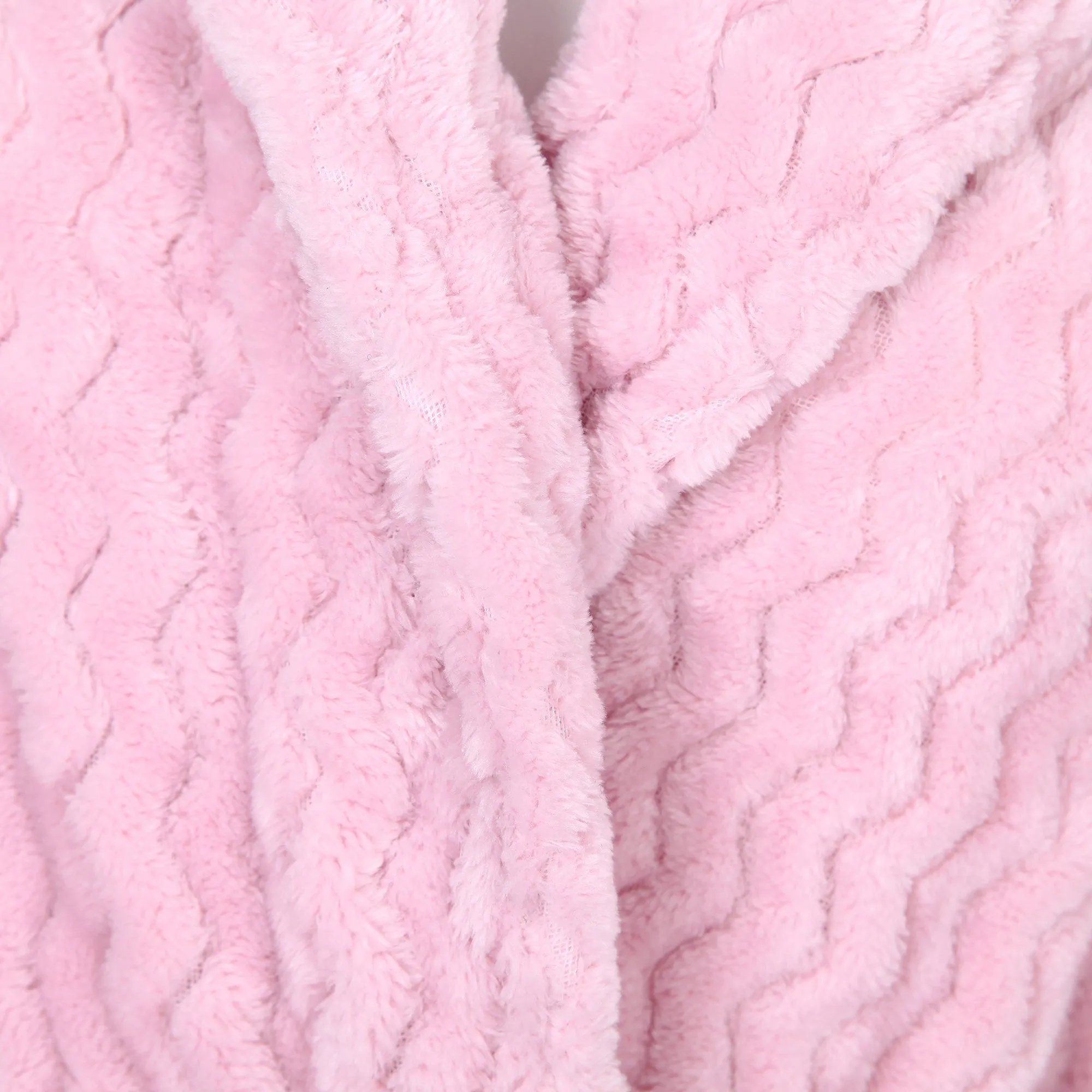 Pink Collared Lounge Robe for Women