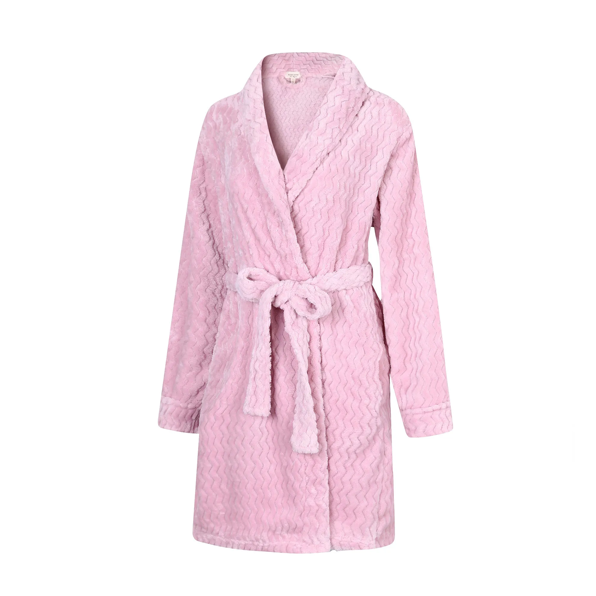 Pink Collared Lounge Robe for Women