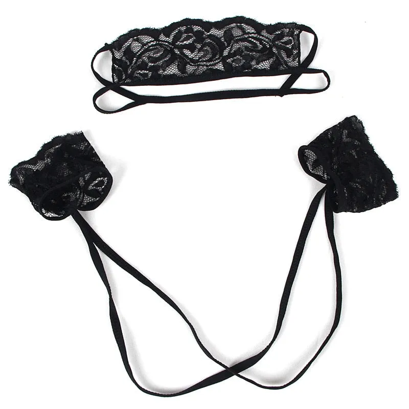 Women's Floral Lace See-through Lingerie Set