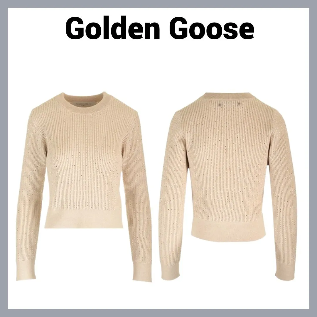 Wool Crew Neck Street Style Sweater by Golden Goose