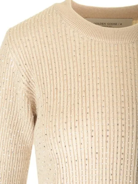 Wool Crew Neck Street Style Sweater by Golden Goose