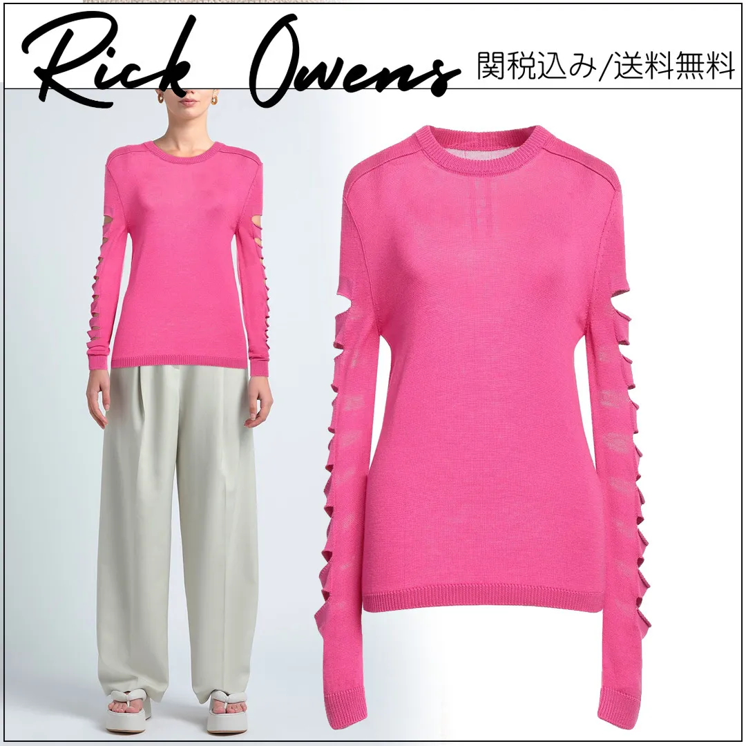 Women's Wool Crew Neck Plain V-Neck Long Sleeve