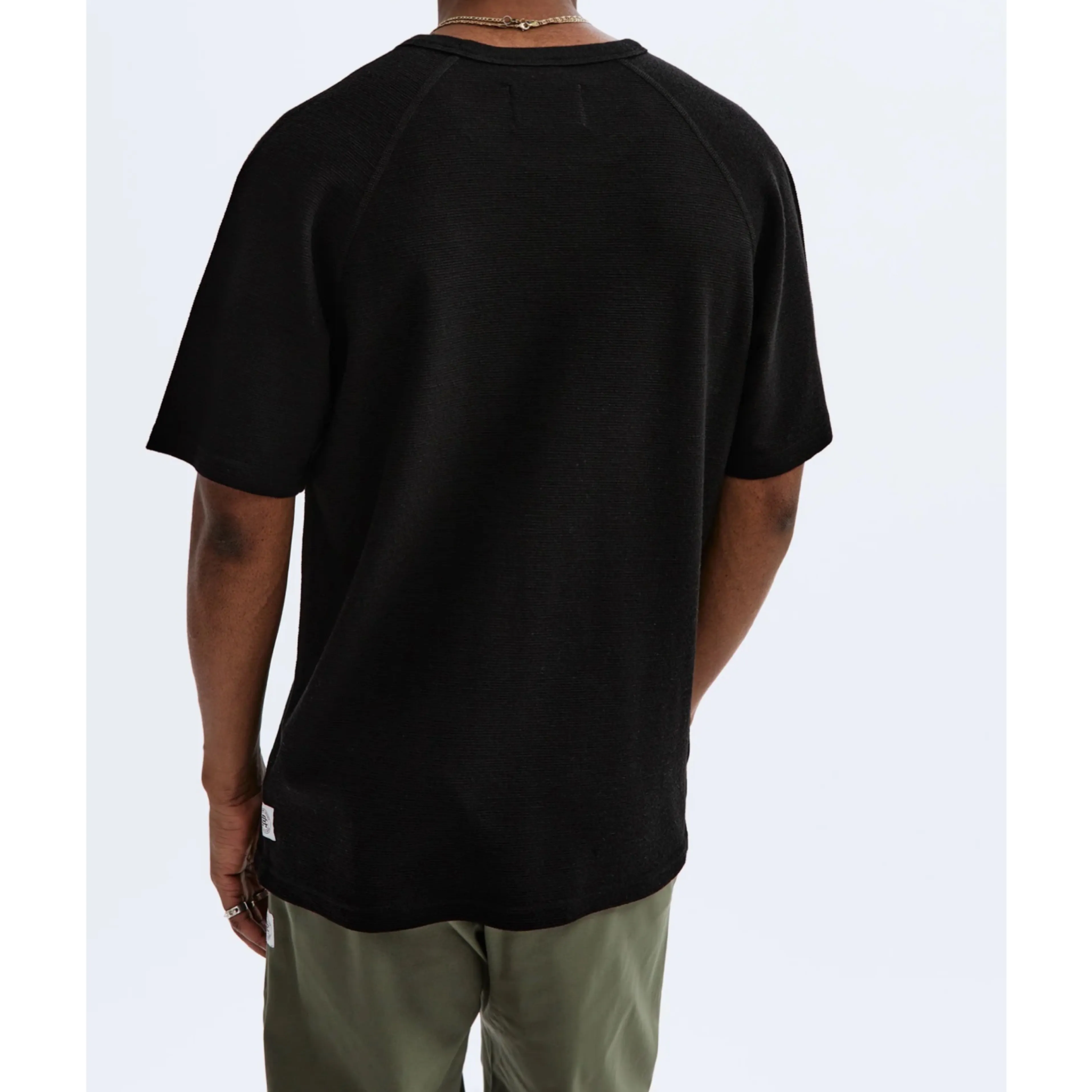 Crew Neck Logo Wool Street Style Short Sleeve Top