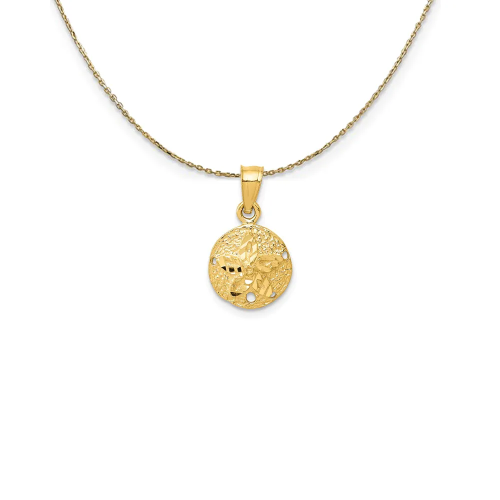 10mm Diamond Cut Sand Dollar Necklace