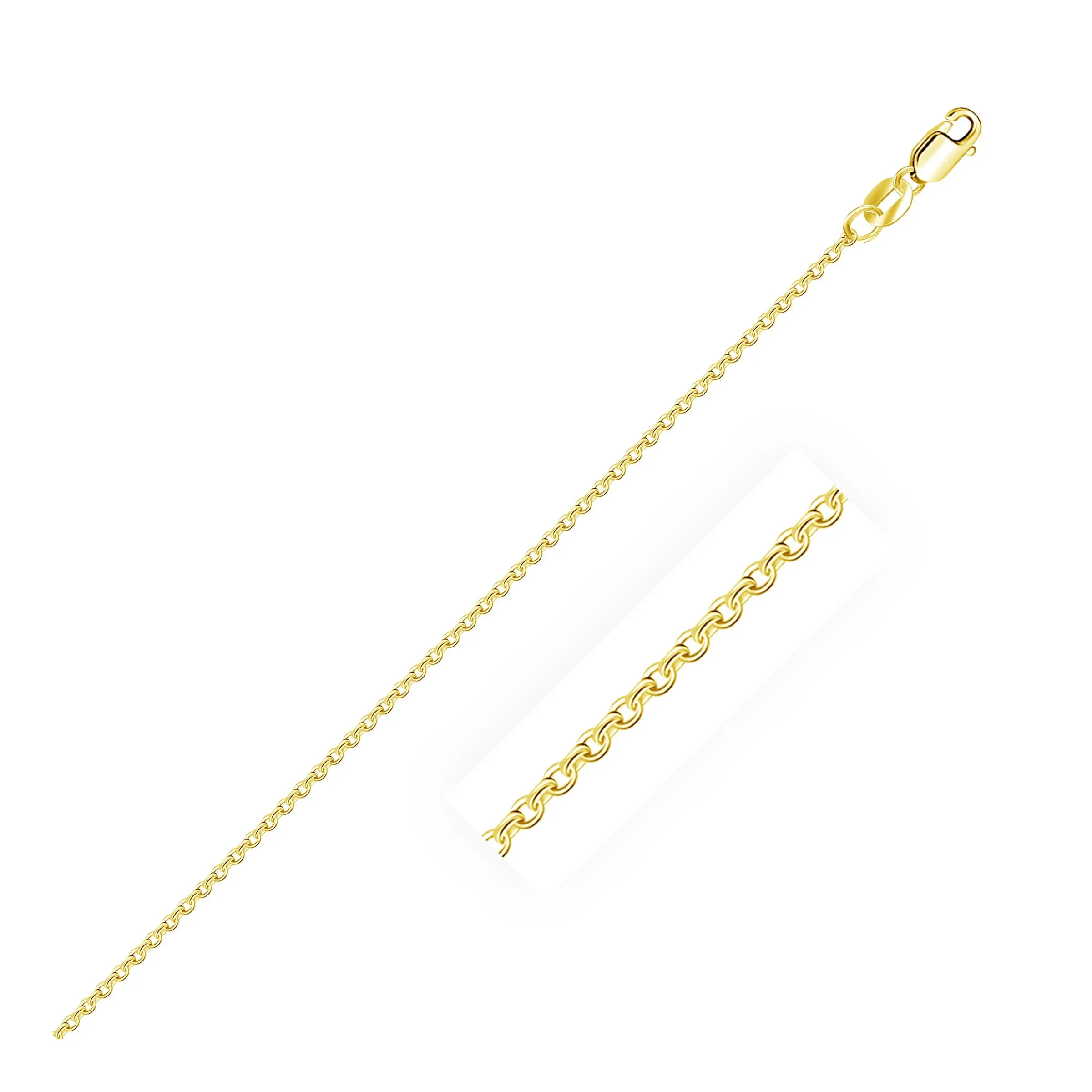 18k Yellow Gold 1.1mm Cable Chain - rx95886-18