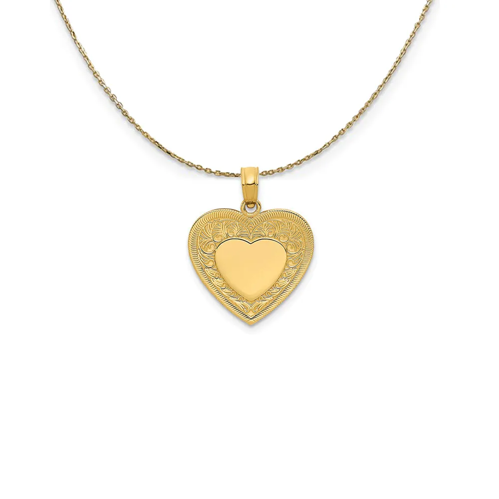 14k Yellow Gold Heart Necklace