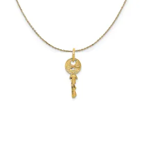 14k Yellow Gold Key Necklace