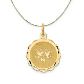 Love Birds Disc Necklace