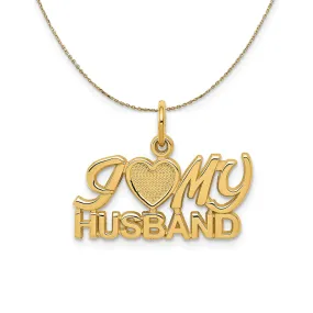 I Heart My Husband Necklace by Metal: 14k Yellow Gold