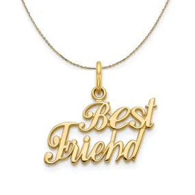 Best Friend Necklace by Metal: 14k Yellow Gold